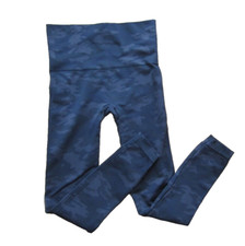 Spanx Women's Size S Look At Me Now Seamless Leggings Gray Black Camo Stretch