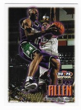 1999-00 Skybox NBA Hoops Ray Allen Milwaukee Bucks Basketball Card #2 HOF