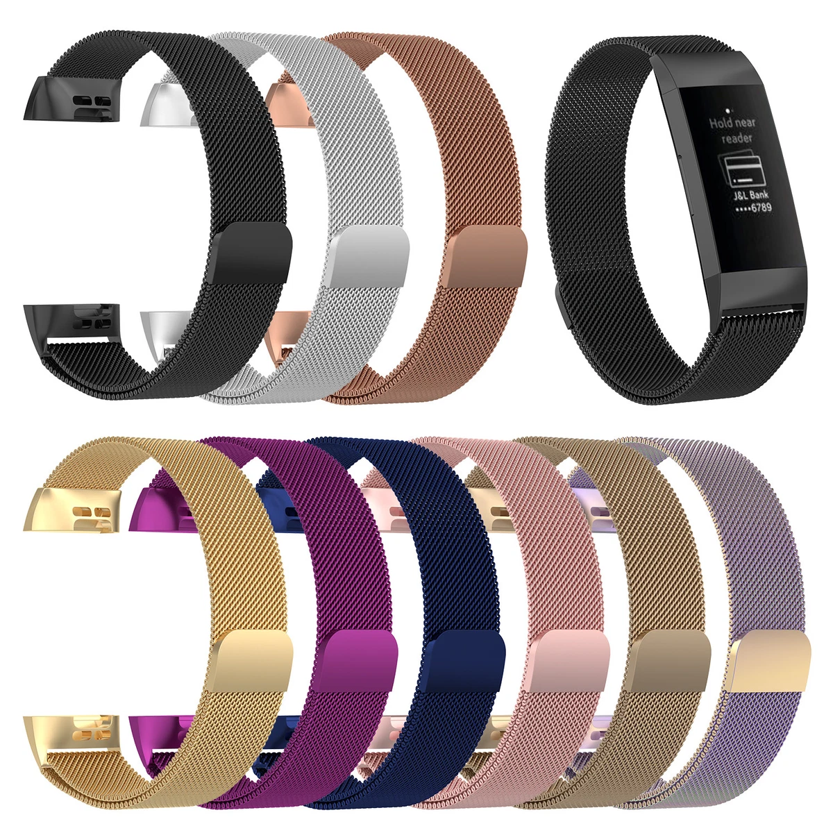 Bracelet milanaise Fitbit Charge 3 & 4 - marron