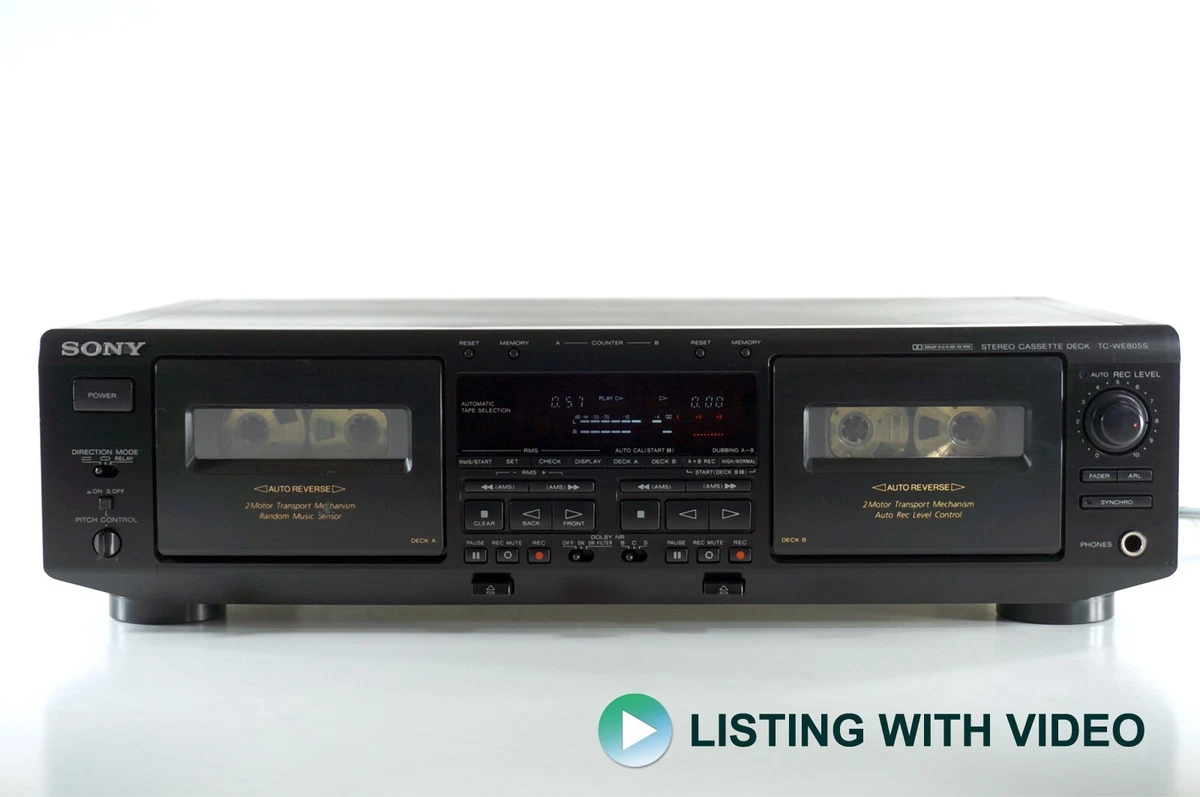 Sony TC-WE805S dual cassette deck. Both sides recording. Auto cal Sony TC-WE805S dual cassette deck. Both sides recording. Auto cal