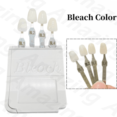 Dental Bleach Shade Guide 4 Colors Bleached Chart Teeth Whitening