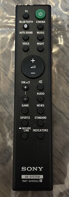 GENUINE SONY RMT-AH500U SOUNDBAR REMOTE CONTROL HTS350 SAWS350 SAS350 SA-WS350