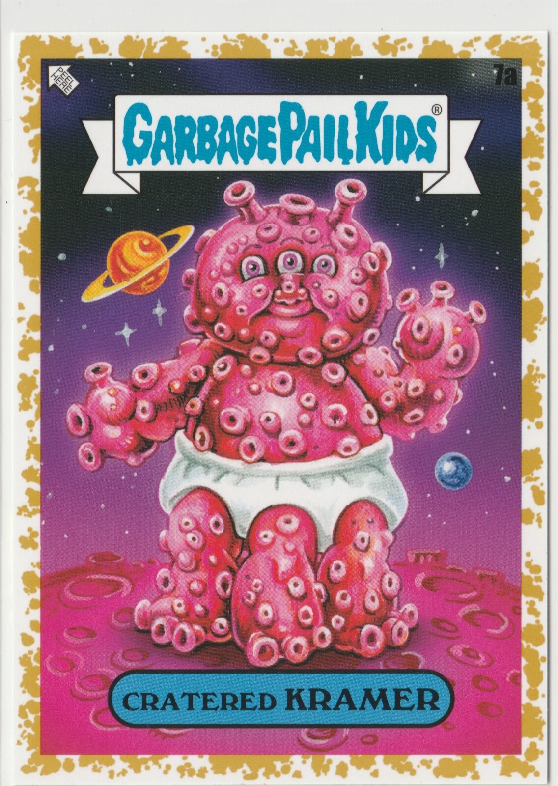 SP 08/50 Fool's Gold Cratered Kramer #7a Garbage Pail Kids GPK 2023 Mayhem Trading Card
