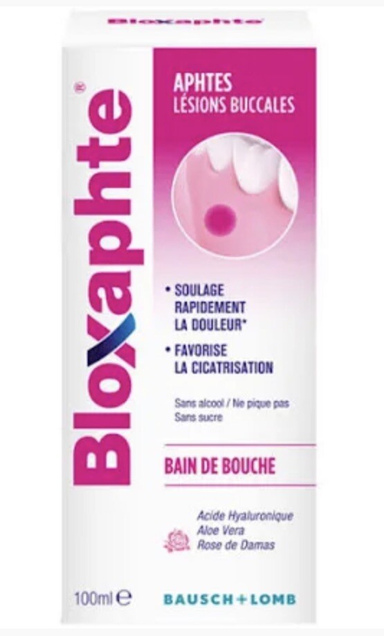 Soin Bloxaphte Bain de Bouche 100ml anti-aphtes plaies et saignement buccal