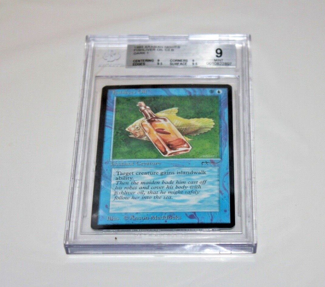 MTG 1993 Arabian Nights Fishliver Oil Dark BGS 9.5 Graded Magic