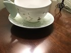 ~ Butterfly Meadow ~ 'Lenox Powder' Pale Green Cup & Saucer Set mint — photo 4