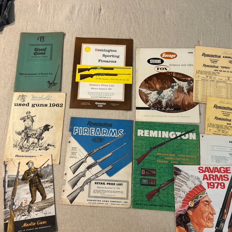 Gun Catalogs Marlin, Remington,Winchester, Ruger,  A&F, Savage Lot Vintage Orig.