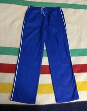 Vintage 70s Levi s White Tab Track Cotton Pants Size 34x32.5 White Side Trim