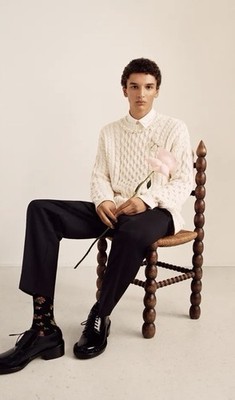 Simone Rocha x HM Designerpullover unisex mit Perlen passt XS-M/L