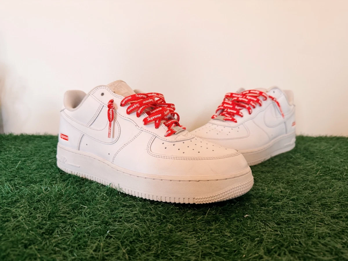 Nike Air Force 1 x Supreme Low Box Logo - White for Sale