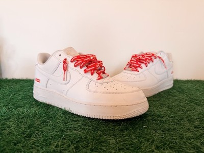 Size 11 - Nike Air Force 1 x Supreme Low Box Logo - White