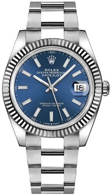 Rolex Datejust Blue Dial 18k Gold / Stainless Steel 41mm Men's Watch 126334