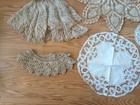 lot of eight vintage items from tablecloths to doilies and some trim — photo 6