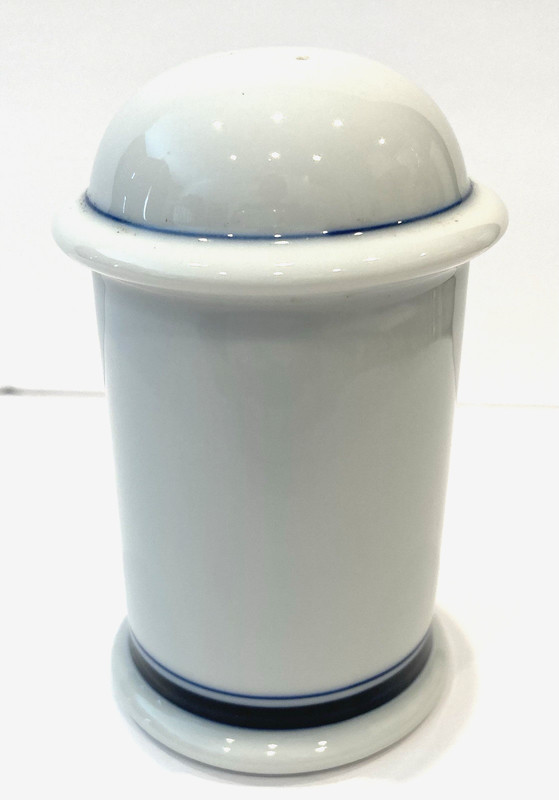 DANSK BISTRO Salt Shaker Blue & White 3 7/8" Excellent with Stopper
