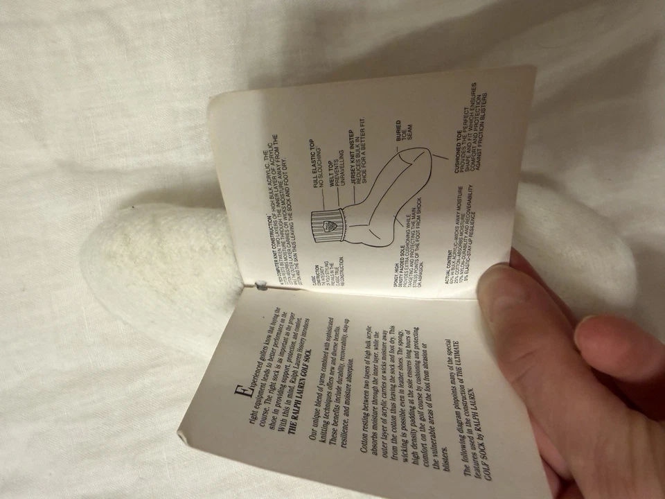 Meias polo vintage Ralph Lauren 9-11 novas com etiquetas - Imagem 3 de 4