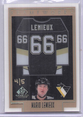 2016-17 SP Game Used Mario Lemieux #FW-ML Frameworks Gold 4/5 MEM Penguins