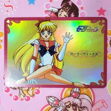 Sailor Moon Rainbow Holo Foil ACG Trading Card - Pink Border Venus Sitting