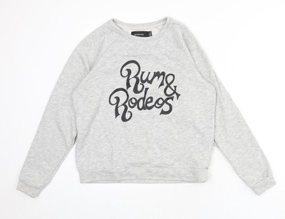 Pullover Sweatshirt Damen UK Größe S Nerzrosa Grau