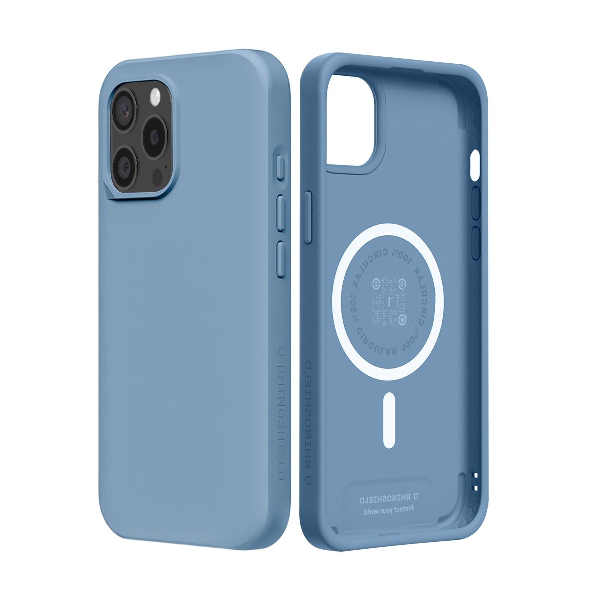 Coque iPhone 15 Pro Max Rhinoshield SolidX antichoc bleu chiné
