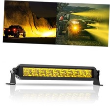 Amber LED Light Bar Single Row Super Bright 12 Inch Single Row - Amber Light
