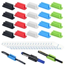 20 Pack Pen Holder Silicone,Adhesive Pen Holder for Desk,Marker Clip for Clas...