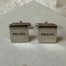 Prada Silver 925 Cufflinks Jewelry Elegant Men's Accessories