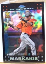 2007 Topps Chrome Refactor Baseball Card Nick Markakis #57