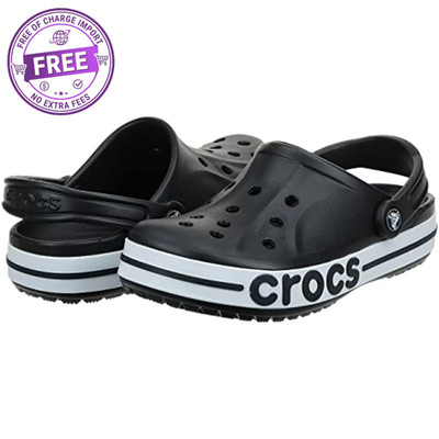 NEW! Crocs Unisex Bayaband Clog Men's Women's Comfortable Black/White Size US