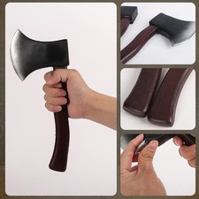 Lumberjack Costume Toy Axe - Wood Look Hatchet Party Prop, Black