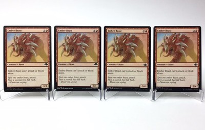 (4) MTG Ember Beast Dominaria Remastered Magic: The Gathering LP