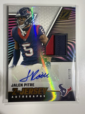 2023 Panini Zenith Football Jalen Pitre Z-Jersey Autograph Gold /10 Texans