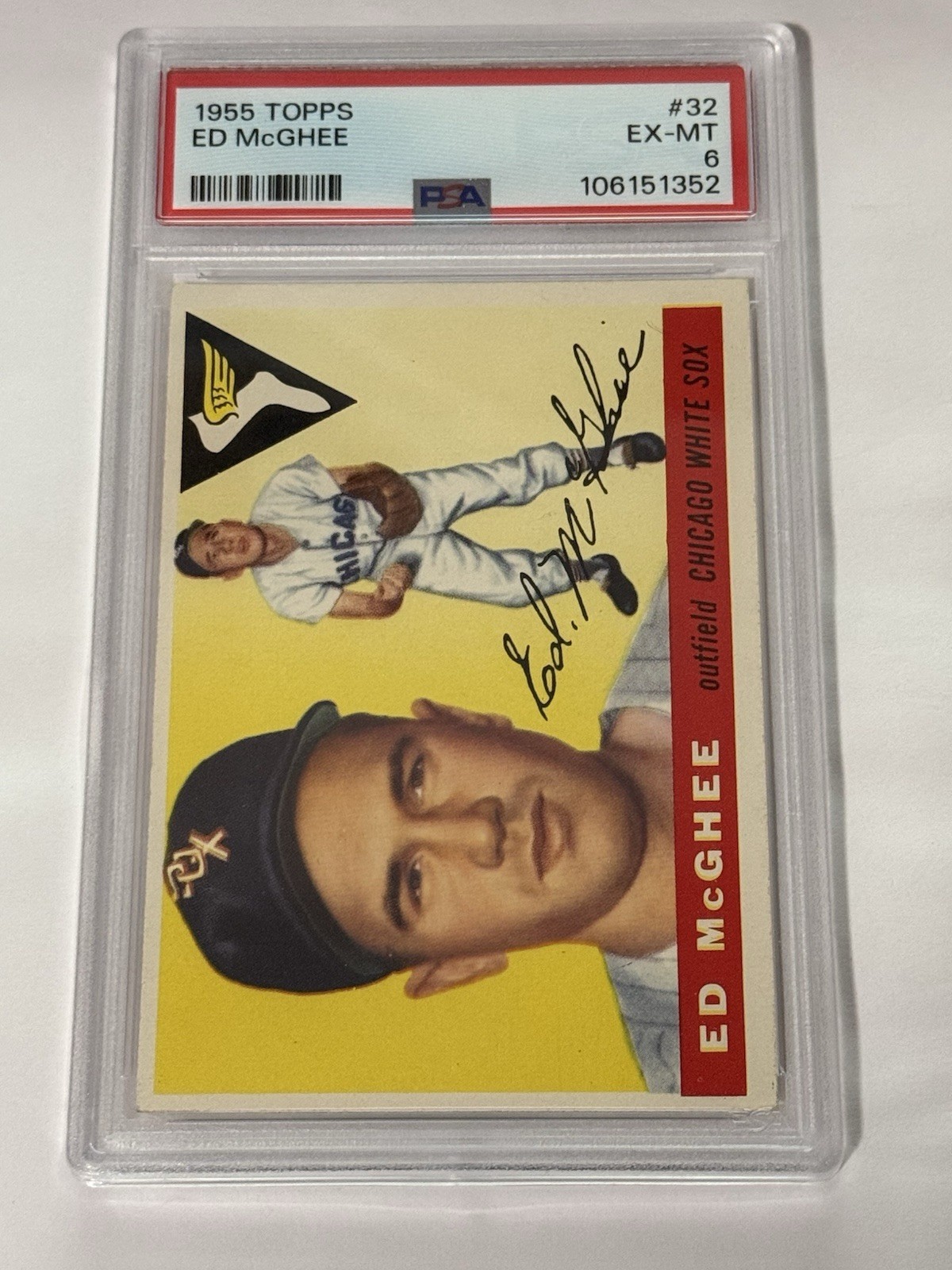 1955 Topps Ed McGhee PSA 6 #32 Chicago White Sox