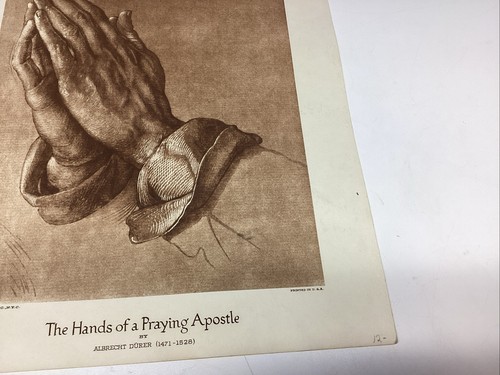 P1-5 Art Paper Etching Print Photogravure Hands Praying Apostle Albrecht Durer - Picture 4 of 12