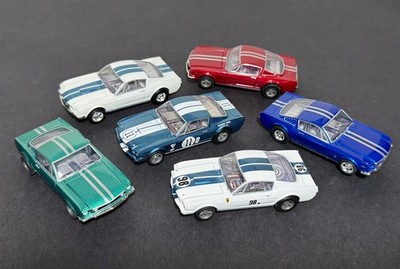 6 PACK of PONY's! 6pc 2023-25 AFX MEGA G+ HO Slot Car 1966 FORD MUSTANG FASTBACK