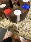 Poker Chips Vintage Rotating Caddy 300+ Poker Chips Gambling — photo 4