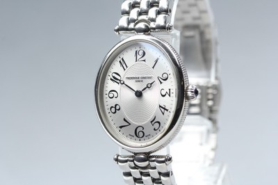 Frederique Constant Classics Oval Quartz Ladies Watch FC200X2V Guilloche Dial