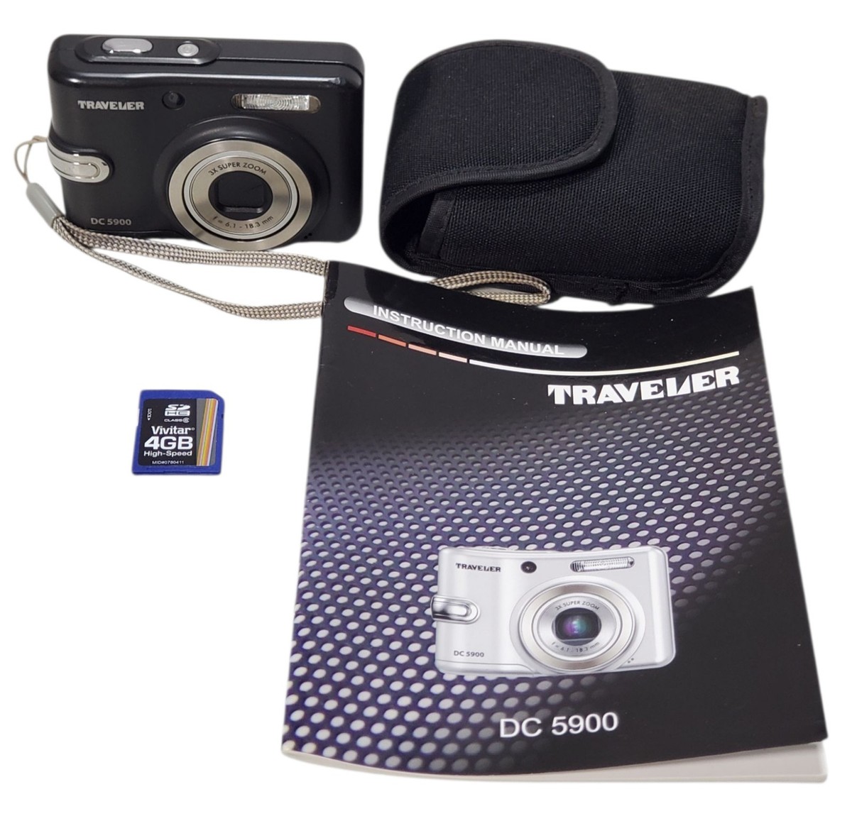Traveler DC 5900 Digital Camera 5.0 MP Tested And Working Black W