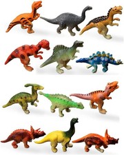 HAPTIME Plastic Assorted Mini Dinosaur Figures, Little Figurine,...