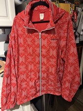 Vintage Adidas Originals Red Jacket Windbreaker Allover Monogram Mens XL RARE