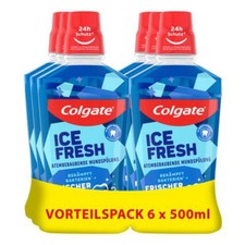 Colgate Mundsp&uuml;lung Ice Fresh antibakteriell 6x 500 ml Frische Zahnreinigung