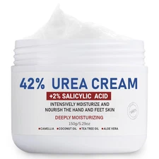 OUKEYA Urea Cream 42% & Salicylic Acid 2% for Dry Cracked Skin Repair 5.29 Oz