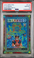 CJ STROUD 2/25 SPECTRA INFRARED 2023 PANINI ROOKIE CARD PRIZM META PSA 10 RC