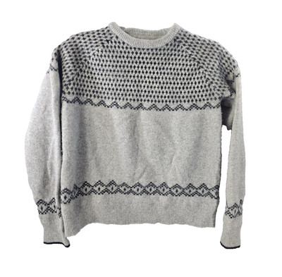 GoodThreads LambsWool Blend Cropped Gray Sweater Women M