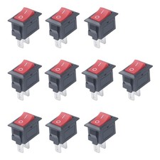 Paquete de 10 interruptores basculantes 3A 250V SPST ON OFF 2 pines para panel automático barco camión
