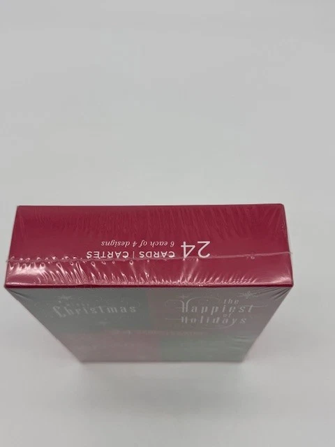 Image Arts Christmas Boxed Cards Assortment Elegant Lettering 4 Designs 24 Cards - Image 2 of 4