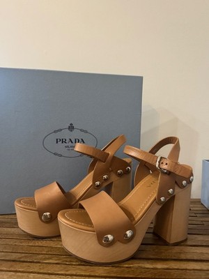 Prada Calzature Donna Platform Studded Heels