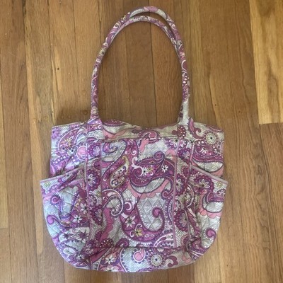 Vera Bradley Side-by-Side Tote Bag in ''Paisley Meets Plaid'' Pattern