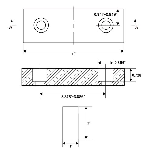 (10 Pack=20 Pieces)  6x2x1 Machinable Standard Soft Jaws Kurt 6" Vise Reversible - Picture 13 of 13