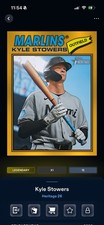 Kyle Stowers Digital Bunt Heritage Gold Chrome Base Legendary /50 Marlins READ