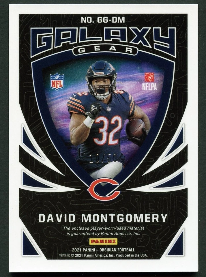 David Montgomery 2021 Panini Obsidian - Galaxy Gear #GG-DM /50 - Image 2 of 2